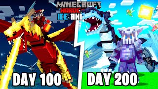 I Spent 200 Days in Minecraft ICE amp FIRE DRAGONS Heres What Happened [upl. by Venice84]