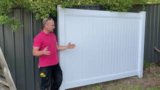 How To Install A Full Privacy PVC Fencing Panel  Outback Fencing [upl. by Olracnaig319]