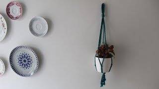 Plantenhanger maken met macramé basisbeginner [upl. by Yseulta]