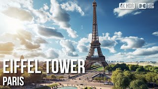 Eiffel Tower Paris Elevator Ride Top Floor 360° Panorama View  🇫🇷 France 4K HDR Walking Tour [upl. by Colson781]