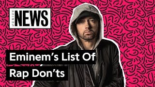 Eminems List Of Played Out Rhymes  Genius News [upl. by Enitsud]