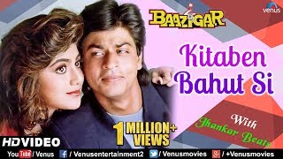 Kitaben Bahut Si  JHANKAR BEATS  HD VIDEO  Baazigar  Shah Rukh Khan  90s Best Romantic Songs [upl. by Elatnahc469]