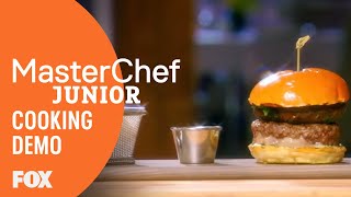 Matilda Demonstrates How To Make A Tilly Burger  MASTERCHEF JUNIOR [upl. by Emmye]