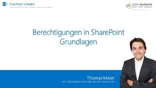 Berechtigungen in SharePoint  Grundlagen Überblick [upl. by Ronnica]