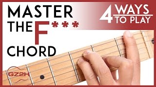 How To Play The F Chord  4 Easy Ways to Finally Master The F Guitar Chord [upl. by Gerard]