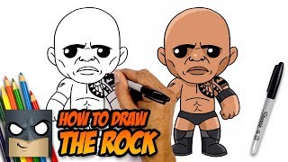 How to Draw The Rock  WWE Superstars [upl. by Leisam]