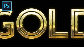 Ultimate Gold Text Effect  Photoshop Tutorial [upl. by Hiram]