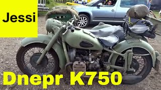 Dnepr K750 Sound  Soviet Motorcycle in Army Look [upl. by Aicen406]