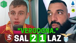 SALERNITANA LAZIO 2 1  TIFOSI LAZIALI INFURIATI “ANDATE IN RITIRO…”  TIFOSIAMO [upl. by Vanzant]