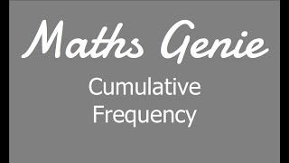 Cumulative Frequency [upl. by Donny]