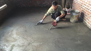 Concrete Floor Leveling Trick with Sand and Cement  How to Screed Floor [upl. by Shig]