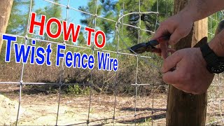 HOW TO WRAP WIRE FENCE  Woven wire field fence install [upl. by Rausch]