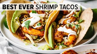 BEST SHRIMP TACOS  a serious flavor explosion [upl. by Monafo266]