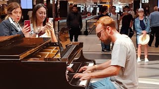 BOHEMIAN RHAPSODY Piano Performance at Rome Airport Passengers are shocked 😮 [upl. by Nylitak]