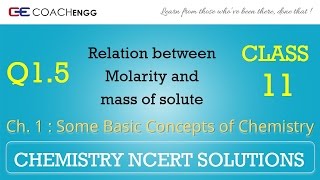 Some Basic Concepts of Chemistry Q15 Chapter 1 NCERT solutions CHEMISTRY Class 11 [upl. by Payton372]