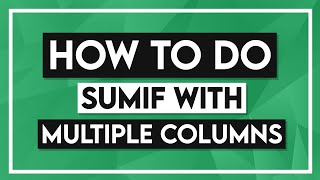 How to do SUMIF with Multiple Columns Tutorial  SUMIFS in Excel [upl. by Nesnej]