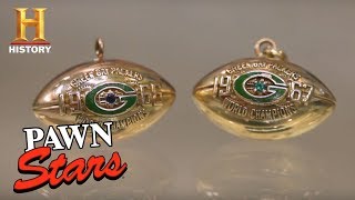 Pawn Stars Green Bay Super Bowl Pendants  History [upl. by Branch914]