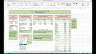 Household Budget Template and Tutorial Excel [upl. by Airdnahc944]