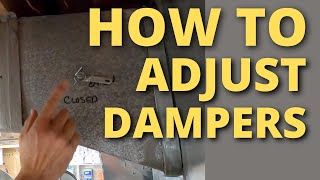 HOW TO ADJUST DAMPERS  WHERE ARE THE DAMPERS ON THE FURNACE [upl. by Llertnad]