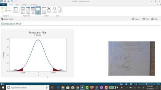 Minitab Express Finding a Critical Value from the TDistribution [upl. by Suivatnad292]