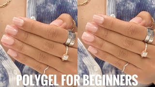 EASY POLYGEL NAIL TUTORIAL FOR BEGINNERS  SIMPLE QUICK AND LONG LASTING [upl. by Turley538]