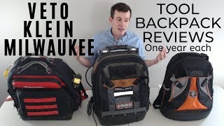 Veto Pro Pack vs Klein vs Milwaukee  Service Tool Backpack Review [upl. by Avilo]