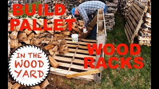 307  Firewood Stacking  Fast and Easy  Pallet Corners [upl. by Opalina467]