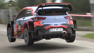 Thierry Neuville at Rally Legend 2019  Hyundai i20 WRC Launch Control Donuts Jumps amp More [upl. by Annaej]