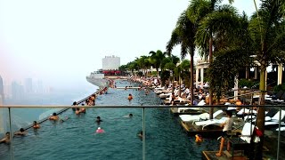 Marina Bay Sands SkyPark Infinity Pool Singapore [upl. by Smailliw662]