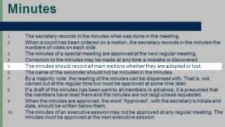 Roberts Rules of Order Minutes 16 [upl. by Anhsirk]