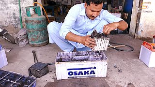 Amazing Restoration Technique of an Old Dead lead Acid Battery Learn to Repair 12 Volts Battery [upl. by Euqinom]