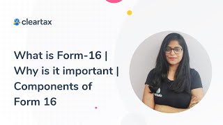 What is Form16  Part A amp B  How To Generate amp Download Form 16  Components of Form 16 [upl. by Barde503]