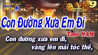 Karaoke Con Đường Xưa Em Đi  Tone Nam beat chuẩn  Nhạc sống LA STUDIO  Karaoke 9669 [upl. by Enilasor]