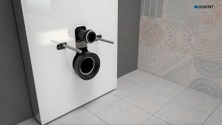 Geberit Monolith 2016 WC Wall drain  Installation [upl. by Nimsaj]