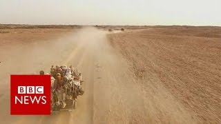 Agadez Where desert journey from Africa to Europe begins  BBC News [upl. by Ymarej387]