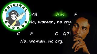 Bob Marley  No Woman No Cry  Chords amp Lyrics [upl. by Salkcin]