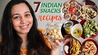 7 INDIAN SNACKS recipes  Vegetarian Evening Snacks that are easy to make 😋 amp healthy [upl. by Finegan]