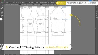 Creating PDF sewing patterns  Digital pattern making tutorial [upl. by Saied]