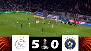 Ajax vs Maccabi TelAviv 50  UEFA Europa League 202425  Match Highlights [upl. by Latsyrcal]