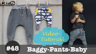 Coole Baby Hose selber nähen  DIYNähTutorial [upl. by Assenay538]