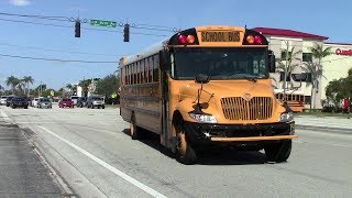 Palm Beach District Schools buses and Private Operators school bus action 2018 [upl. by Bittner275]