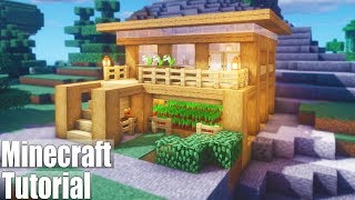 Minecraft Tutorial How To Make A Birch Wooden Survival House [upl. by Goldin618]