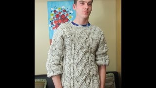 Crochet mens sweater part 1 of 3  with Ruby Stedman [upl. by Attenaj]