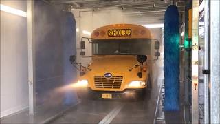 Westmatic 2 Brush Drive Through School Bus Wash [upl. by Luelle]