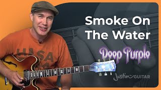 How to play Smoke On The Water by Deep Purple  Easy Guitar [upl. by Naesad]