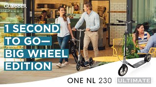 Globber ONE NL 230 ULTIMATE big wheel scooter for adults 2018 film [upl. by Zat]