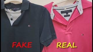 Tommy Hilfiger shirt real vs fake review How to spot counterfeit Tommy hilfiger polo [upl. by Anahsirk]