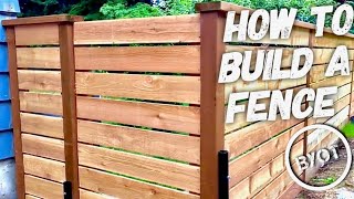 How To Build A Fence  DIY PRIVACY FENCE [upl. by Attelra]