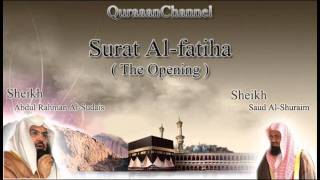 1 Surat Alfatiha with audio english translation Sheikh Sudais amp Shuraim [upl. by Collete428]