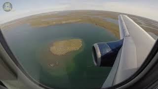 Lovely Nolinor Boeing 737200 Passenger View during exotic Meadowbank GRAVEL Landing AirClips [upl. by Ardnuasac]